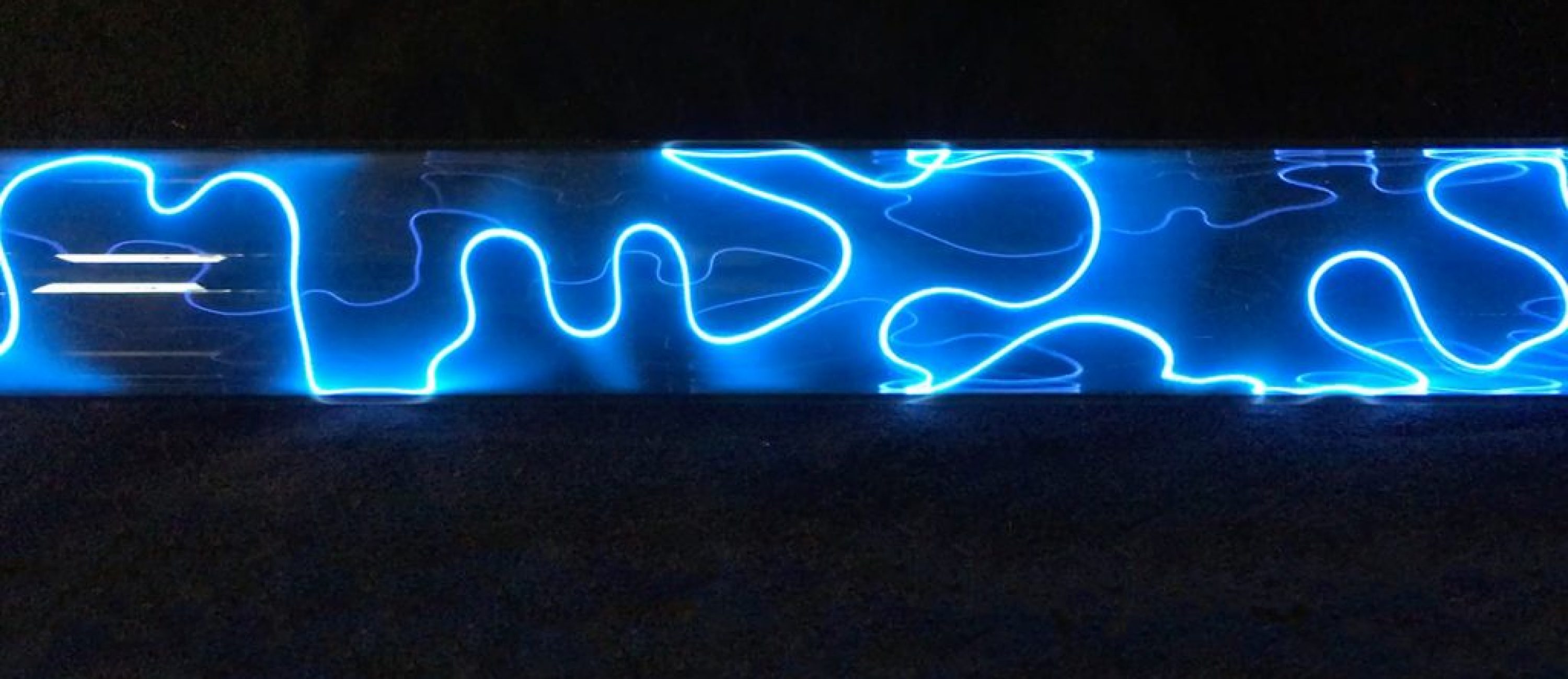 Bright Blue Plasma Tube