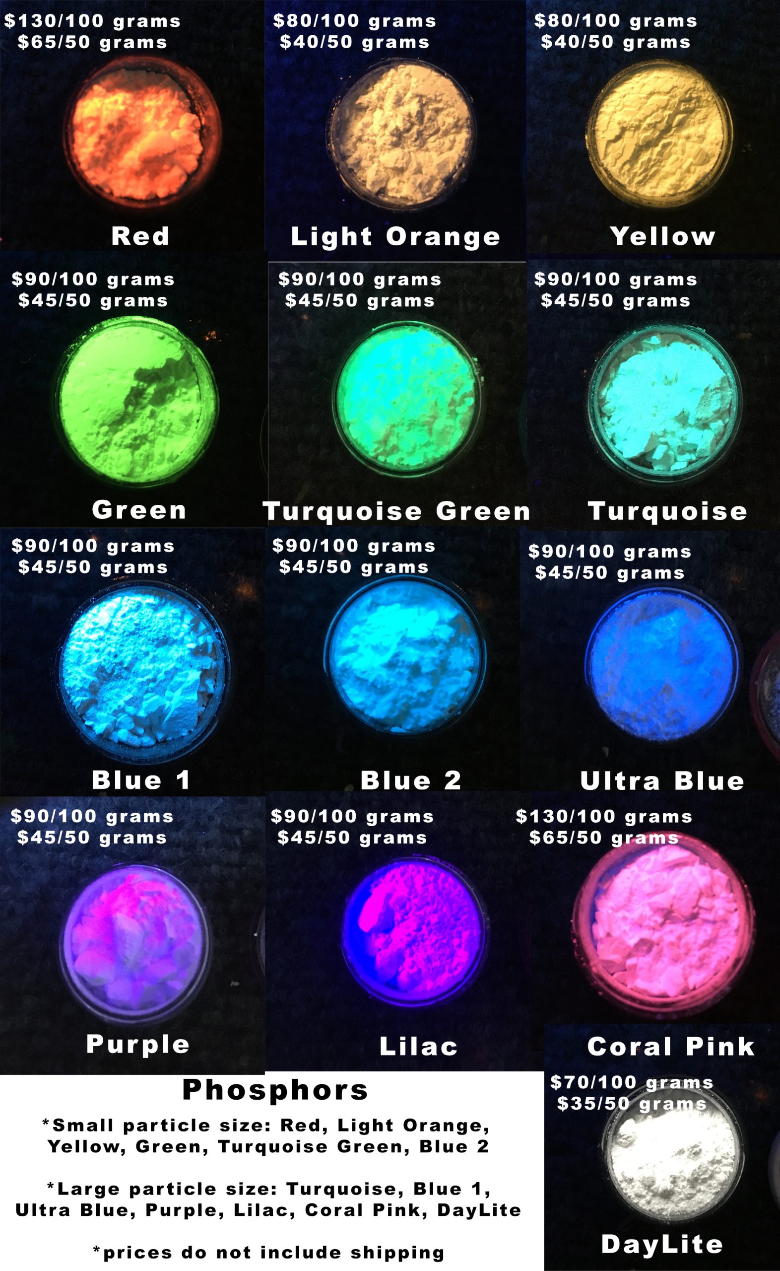 Phosphor Color Chart 2023